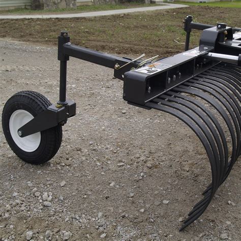 skid steer grader rake|power rake for skid steer.